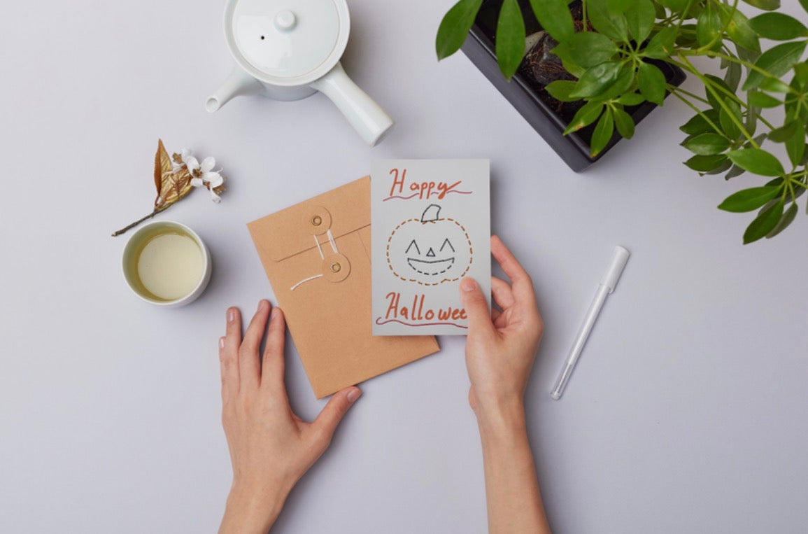 Halloween embroidered card workshop