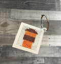 Coffee Cross Stitch Key Chain Kit